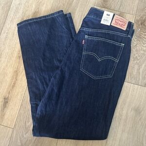 Levis | Womens Low Pro Straight Relaxed Fit Blue Med Wash Denim 32x30 Jeans New